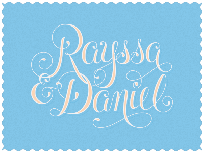 rá & dani daniel lettering logo monogram rayssa wedding