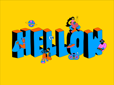 Hellow Festival 2020 brazil illustration lettering logotype type
