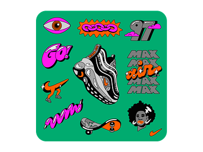 Nike Remix Pack: Air Max 97 air max 97 illustration lettering nike nike air max