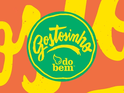 gostosinho do bem™ banana brush do bem lettering sticker tropical type