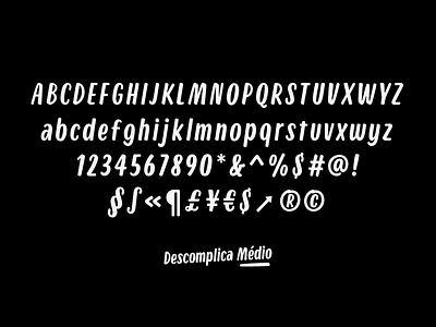 alphabet of descomplica médio descomplica font type typeface typography