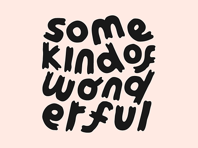 some kind of wonderful :) chick flick john hughes letterad lettering logotype movie type typography