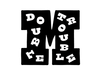 double trouble double trouble lettering relampago rlmpg type typography