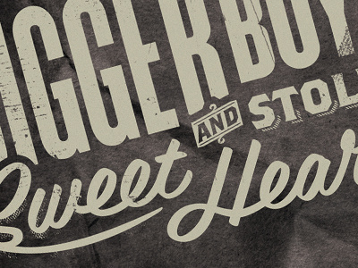bigger boys and stolen sweet hearts 50s arctic monkey beatles custom type lettering letters lyric pattern type typography vintage