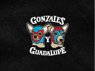 Gonzales Y Guadalupe branding brazil caligraphy clothing dog gonzales guadalupe hardcuore laugh logo lettering logo logo design logotype mask mexico type typography wear wrestling wrestling mask
