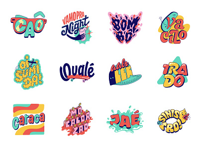 Google - Stickers brazil google google allo illustration lettering logotype stickers typography