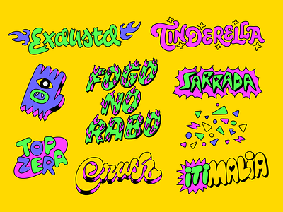 Tattoos! brazil illustration lettering type typography vector