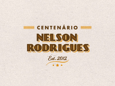Centenário Nelson Rodrigues books brasil brazil centenary custom type lettering logo logo design logotype nelson rodrigues type typography vintage