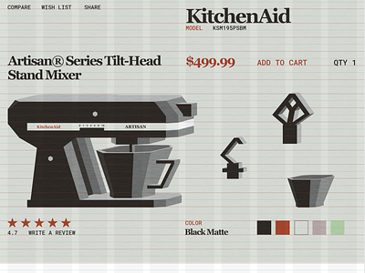 Grid work KitchenAid 2d figma grid illustration kitchenaid