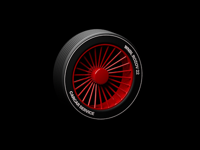 Wheel 3d icon