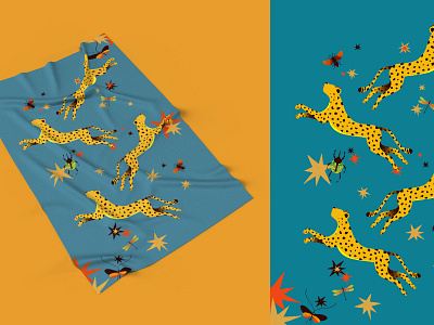 Tropical Dream cheetah color palette design editorial fashion design fashion illustration illustration illustrator leopard print surface design vector