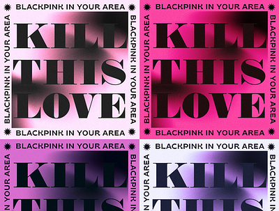 BLACKPINK - single cover blackpink design editorial gradients graphic design illustration kpop music art surface design type art type design typogaphy