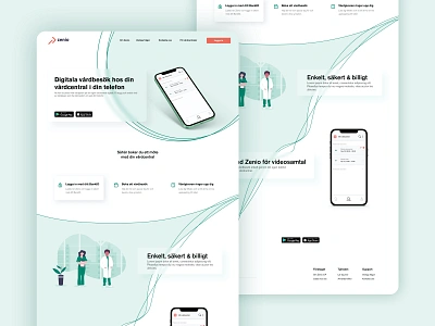 Health Care Website design glass healthcare minimal swedish ui website