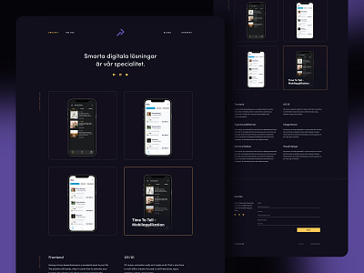 Dark portfolio for developer/designer app dark mode design developer minimal minimalistic portfolio ux web website