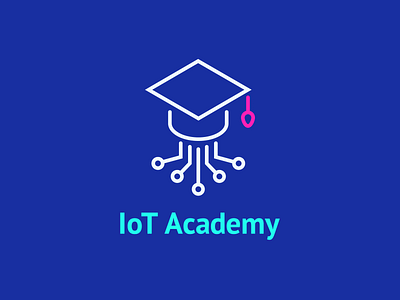 IoT Academy design digital education identity illustraion iot logo logotype vector