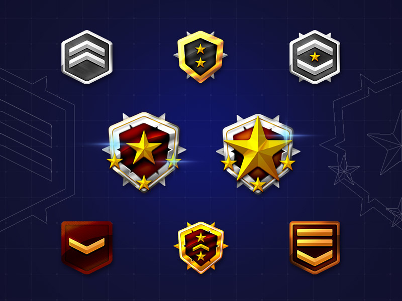 Gamification badges design [freebie] by Jarek Marciniak on Dribbble