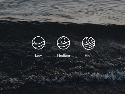 Waves Icons app design flat icon illustration illustrator minimal ui ux vector