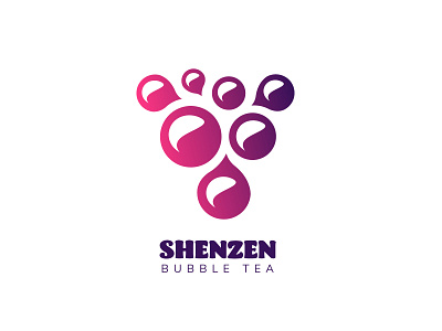 Shenzen Bubble Tea abstract branding design flat icon illustration illustrator logo logodesign minimal vector