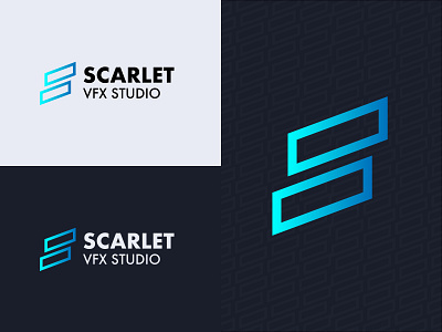 Scarlet VFX Studio abstract branding design flat icon illustration illustrator logo logodesign vector