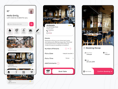 Restaurant Reservation app / Homa Gawd app art design flat illustration illustrator inspiration minimal reservation restaurant restaurant app ui uidesign ux uxdesign