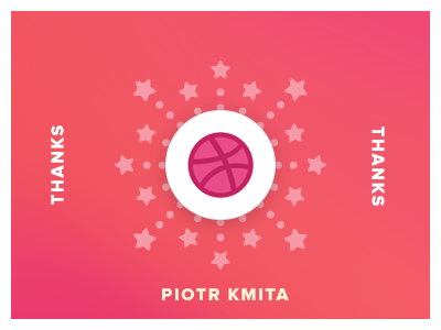 First Shot debut dribbble gift invite thanks