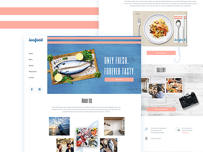 🐟Seafood Restaurant🐟 Web design food fish food web restaurant web seafood seafood design seafood web