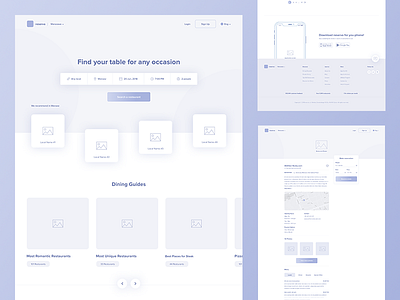 reserva - Wireframes