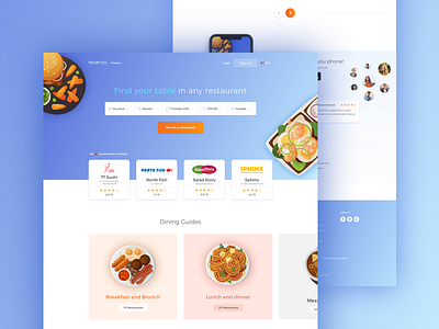 reserva / web food food illustration reservation restaurant restaurant web ui design web web design