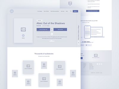 Audiobox - Homepage Wireframe