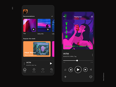 Music player app dailyui design mobile music player ui