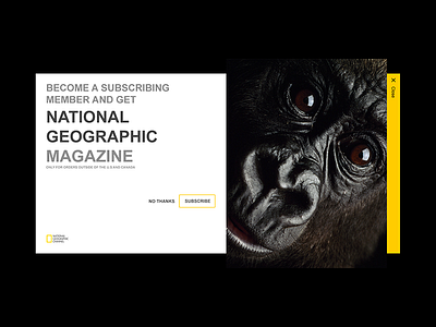 Daily UI challenge #001 - National Geographic signup/subscribe daily ui daily ui 001 national geographic ui