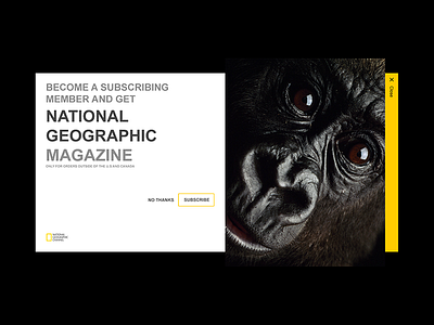 Daily UI challenge #001 - National Geographic signup/subscribe