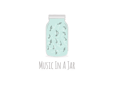 Music In A Jar jar logo logo design music music logo