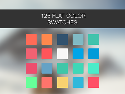 125 Flat color Swatches
