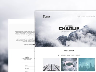 Charlie - PSD Template bootstrap design bootstrap grid bootstrap website creative creative website design minimal minimal website psd psd template website website design