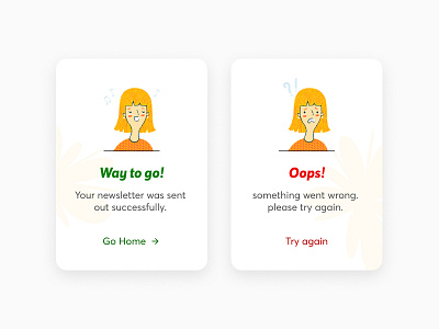 Error and Sucess message daily 100 challenge dailyui design error message figma figmadesign success and error message success message ui user experience ux