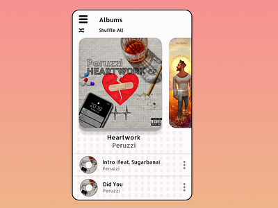 Music Player. Albums app app design design figma figmadesign music app ui user experience user interface design userinterface ux