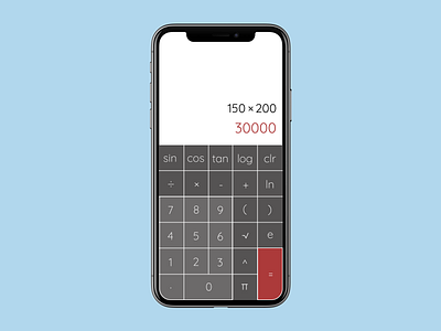 Daily UI Challenge. Day4. Calculator Interface Design