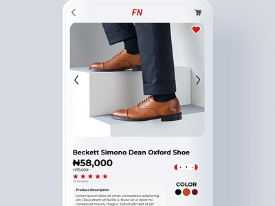 Daily UI Challenge 012. E-Commerce site Design