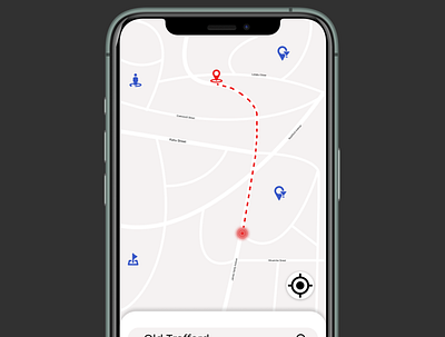 Daily UI Challenge 020. Location Tracker daily 100 challenge dailyui design figma figmadesign maps mobile mobile ui navigation ui user experience user interface design userinterface ux