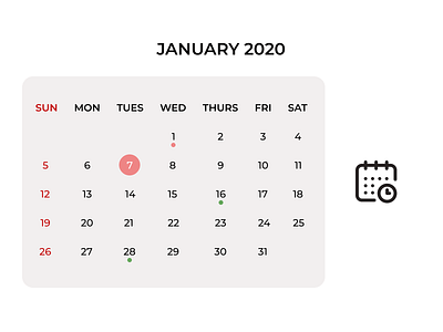 DAILY UI 038. CALENDAR