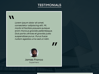 DAILY UI 039. TESTIMONIALS