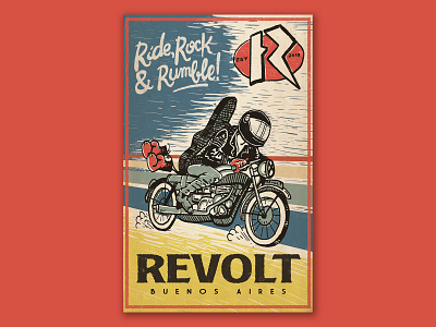 revolt blues branding design flat graphicdesign illustration logo music typography web