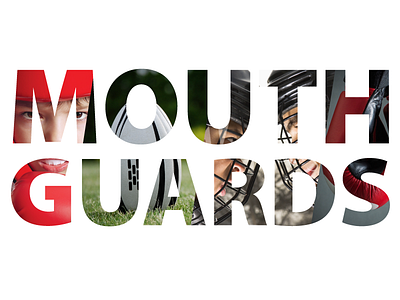 Mouth guard text idea clippingmask creative design freelance ideas mouthguard sport text