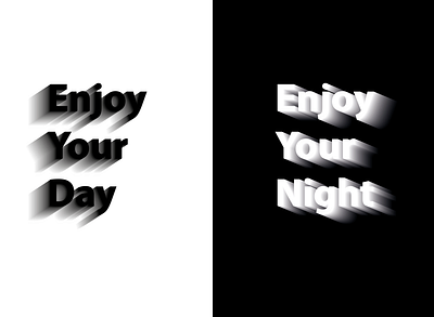day and night 3d text 01 design illustration typography
