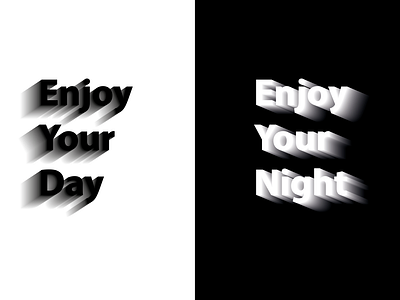 day and night 3d text 01