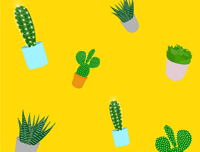 Cactus & Succulent Pattern adobe illustrator botanical brighton based cactus illustration design digital art digital design digital illustrator illustration illustrator cc pattern design plant illustration