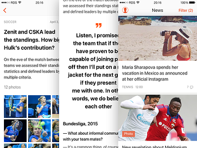 Sport News App Concept app ios news twrkchallenge wip