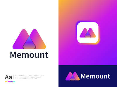 M Letter Logo | Memount | Brand Identity app brand identity branding branding logo design icon illustration logo logo design logos logotype vector