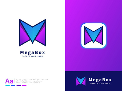 M Letter Icon | MegaBox | Brand Identity app icon brand brand design brand identity branding design flat illustration illustrator logo logo design logodesign logomark logos logotype m icon m letter minimal tech